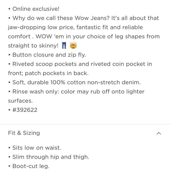 NWT- Old Navy - men’s 42x30. Boot-Cut - Picture 3 of 9